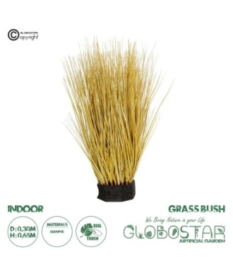 GloboStar® Artificial Garden GRASS BUSH 21169 Τεχνητό Διακοσμητικό Φυτό Θάμνος Γρασίδι Μ30 x Π20 x Υ65cm